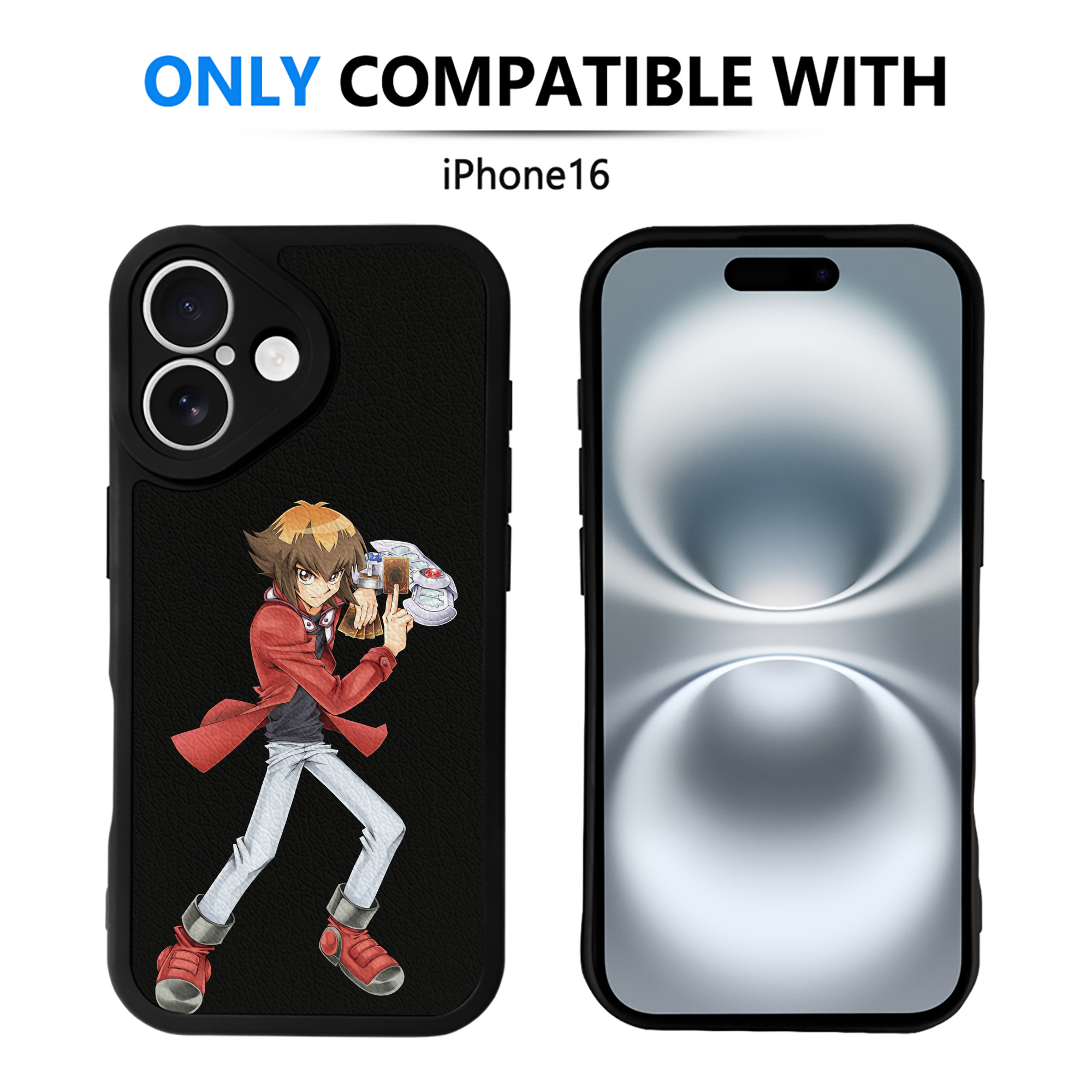 遊☆戯☆王 Yu-Gi-Oh! 【iPhone 16シリーズ対応】シリコンスマホケース（レザー調） 材質：シリコン